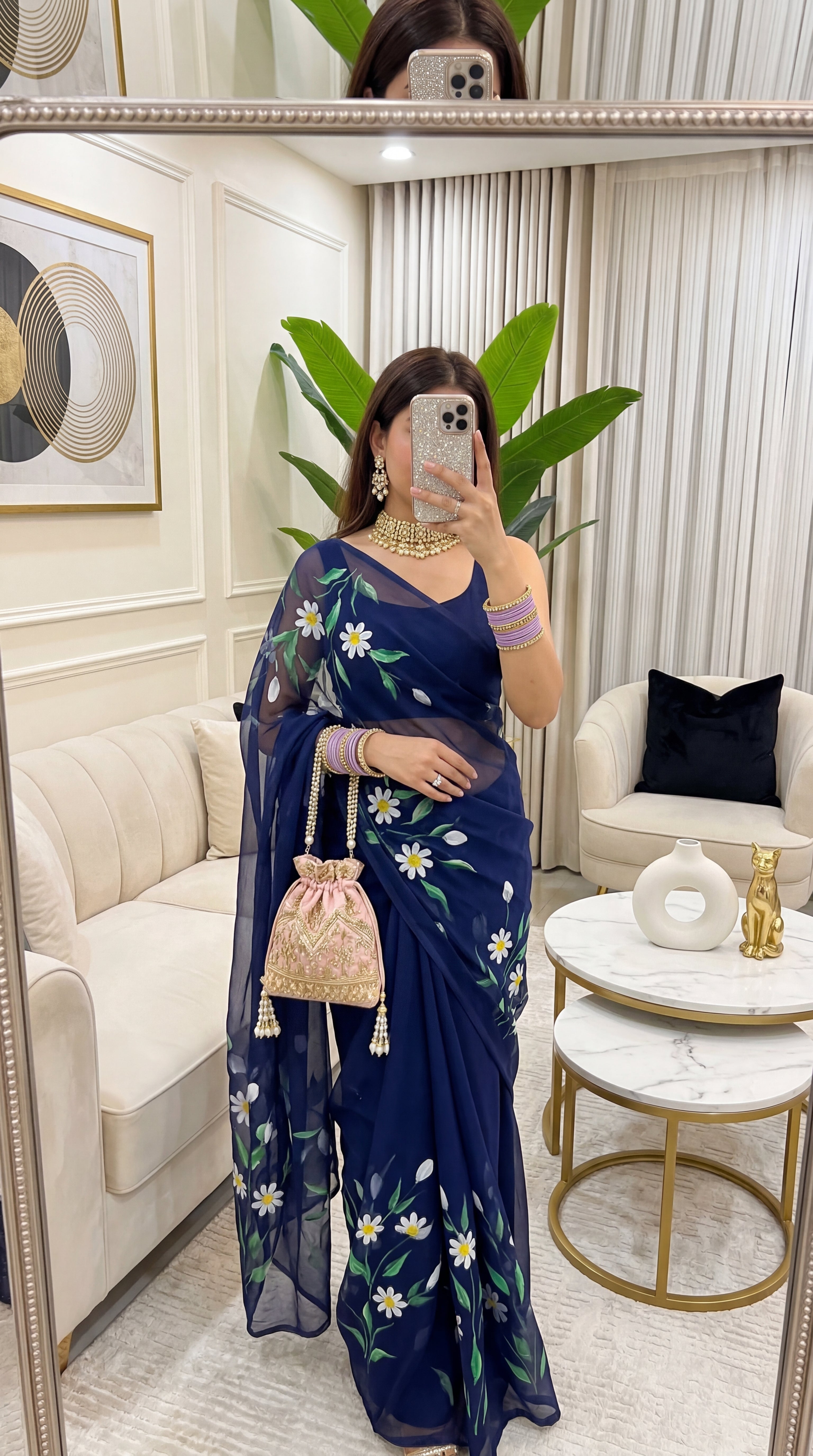 Brush print Saree D.no three Saree
