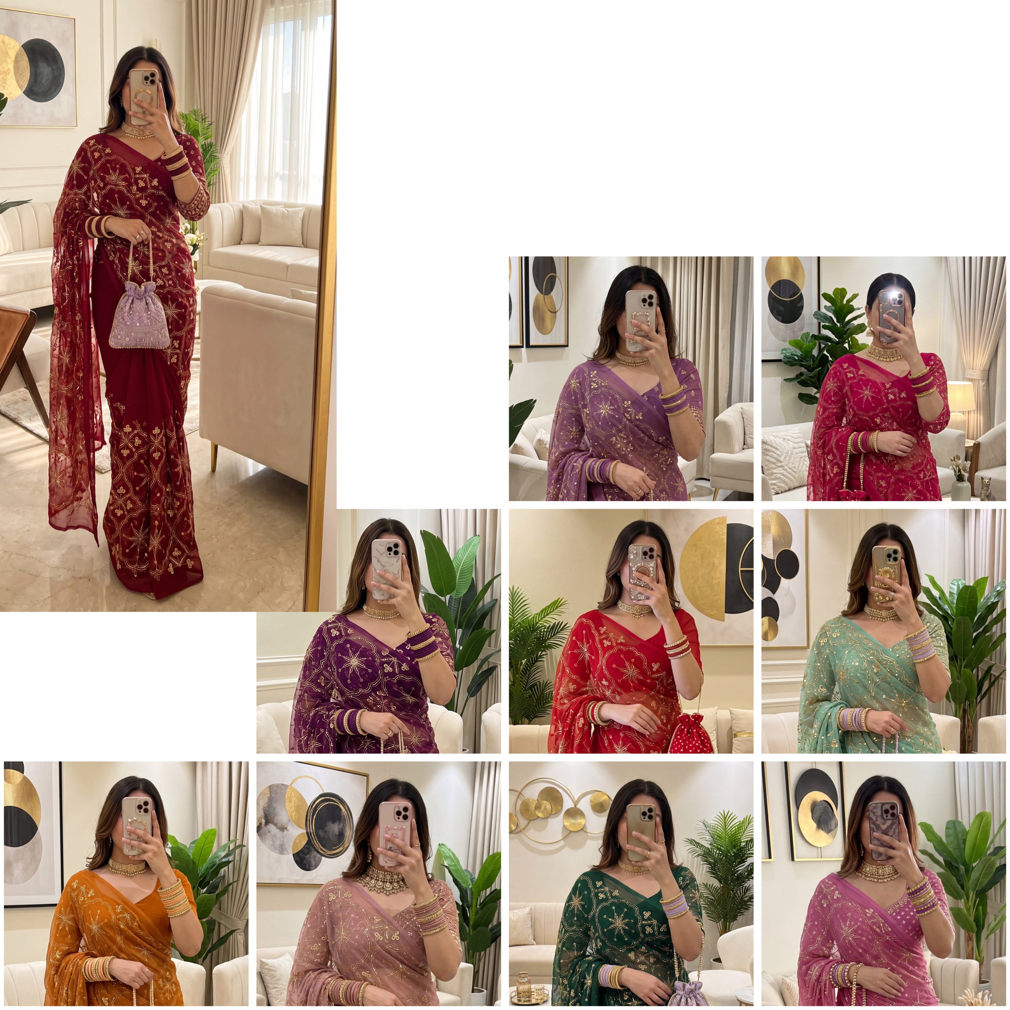 Gharchola work saree D.no:-one (pack of 10)