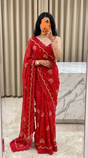 Bandhej Buta Work D.No:-60